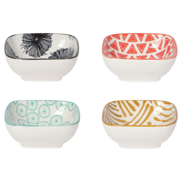 Danica Pinch Bowl - Stamped Square (Set of 4)