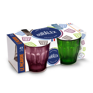 Duralex Picardie 8 3/8 oz Tumblers - Multicoloured  (Set of 4)