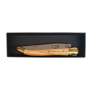 Forge de Laguiole Pocket Knife with an Olivewood Handle