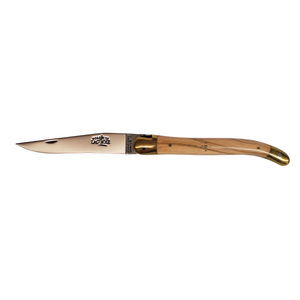 Forge de Laguiole Pocket Knife with an Olivewood Handle