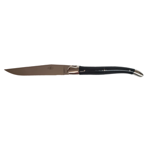 Forge de Laguiole Table Knife Set with Ebony Handle (Set of 2)