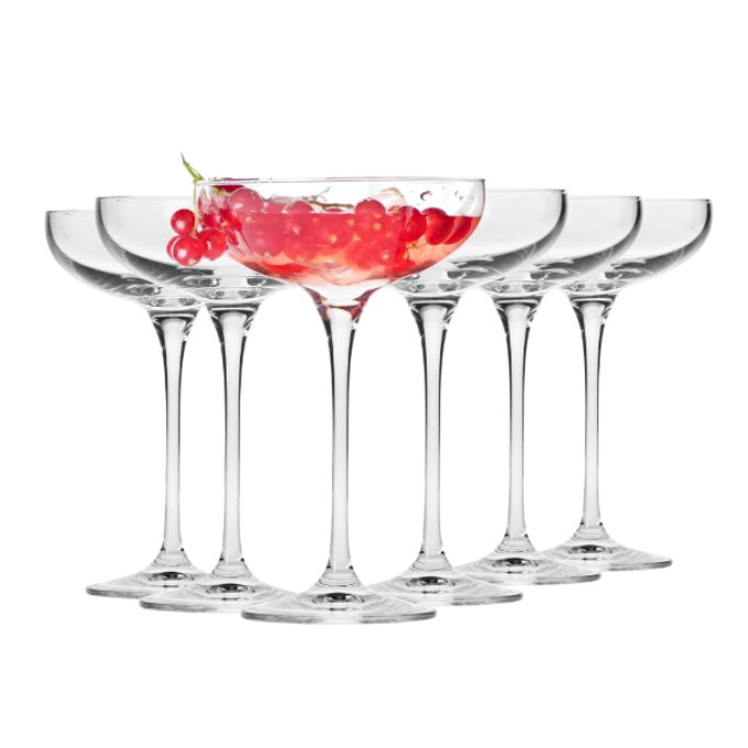 Krosno Champagne Coupe Glass (Set of 6))