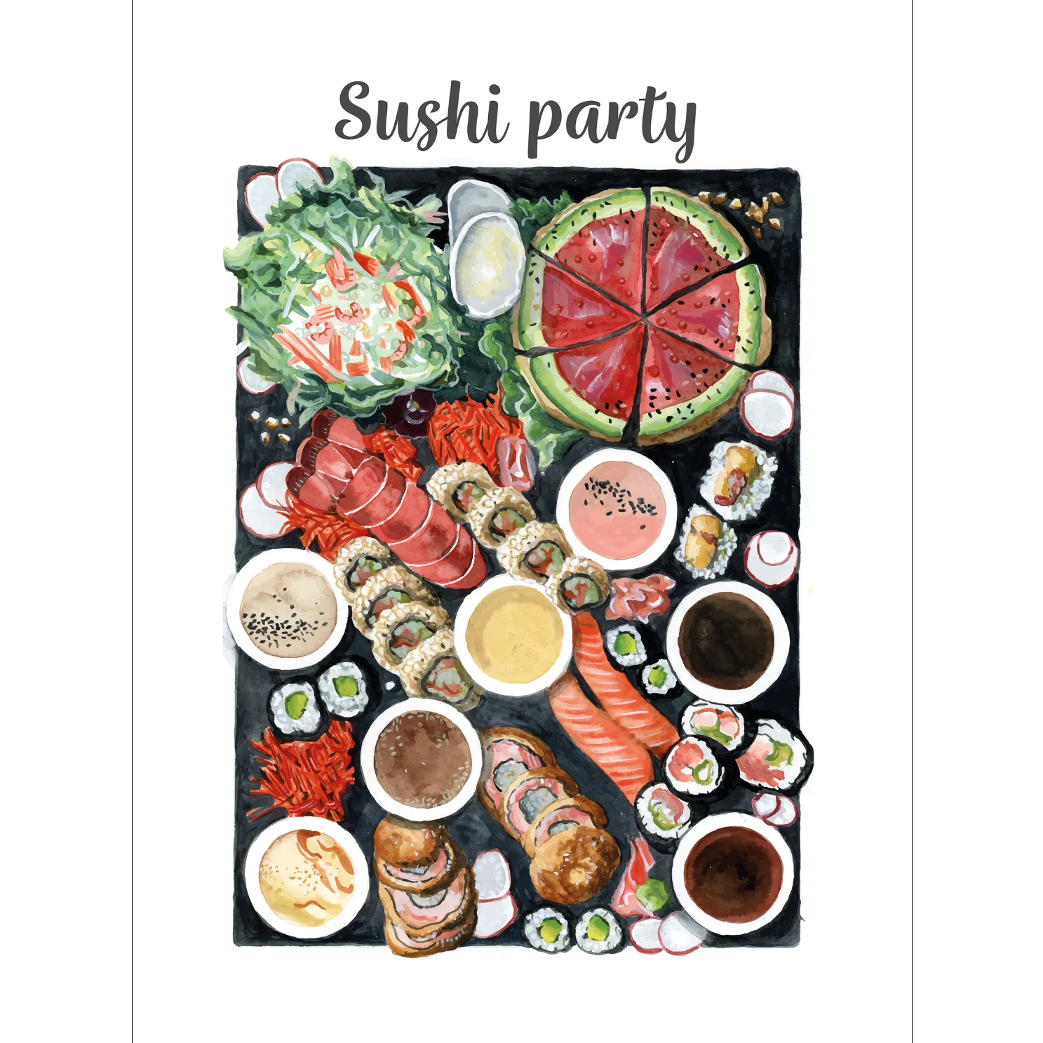 Maison Lorrain Kitchen Towel - Sushi Party