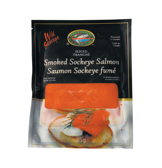 West Coast Sliced Smoked Sockeye Salmon 85g