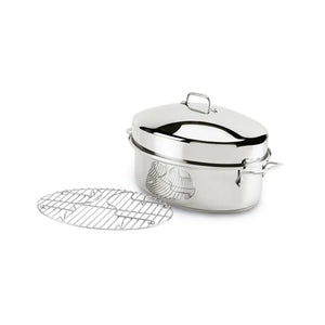 All-Clad OVal Roasting Pan Oval with Lid 10Qt