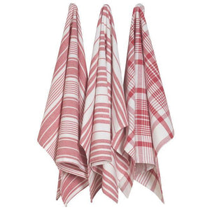 Danica Jumbo Tea Towel - Red (Set of 3)