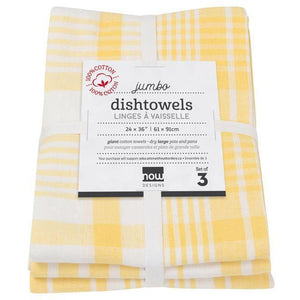 Danica Jumbo Tea Towel - Lemon (Set of 3)