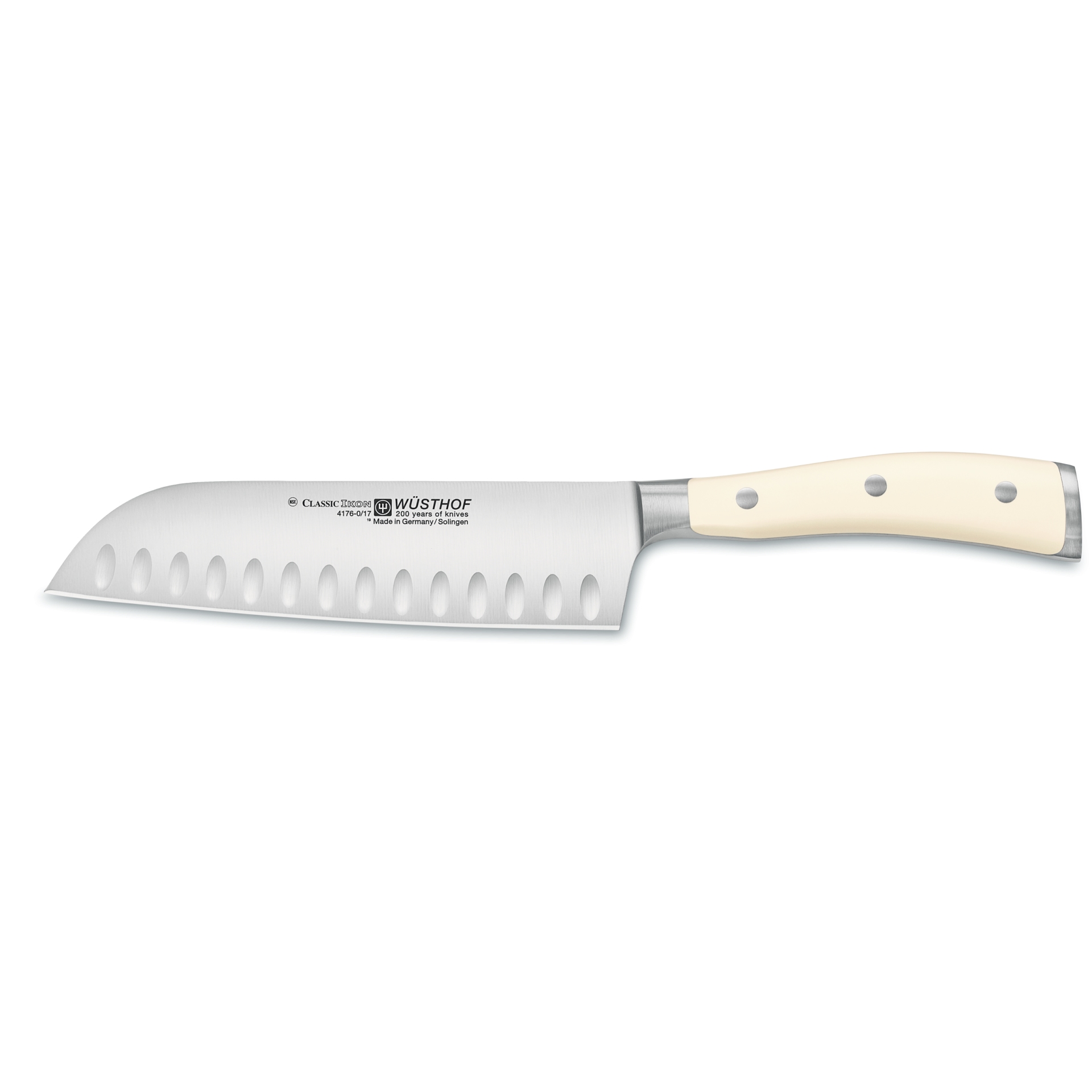 Wüsthof Santoku Knife Classic Ikon 7" - White