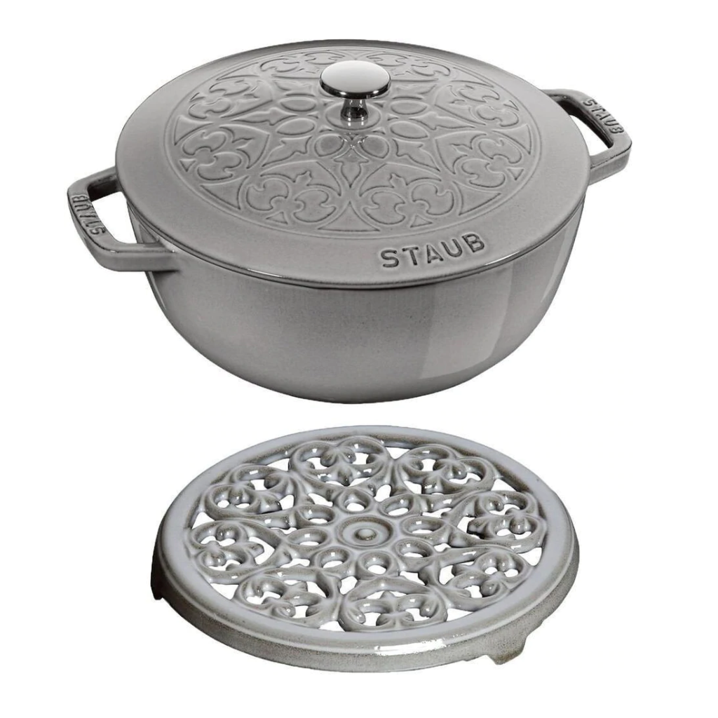 Staub French Oven 3.75Qt Graphite with Trivet
