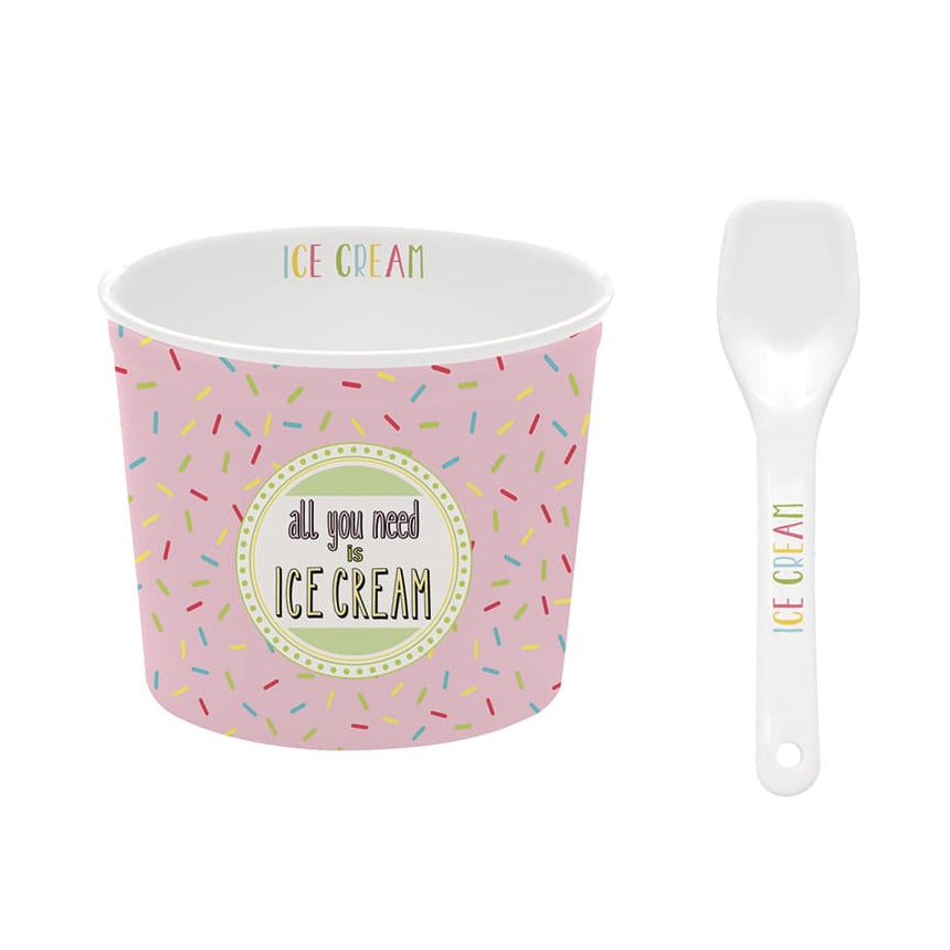 Easy Life Boutique - Pink Ice Cream Bowl with Spoon