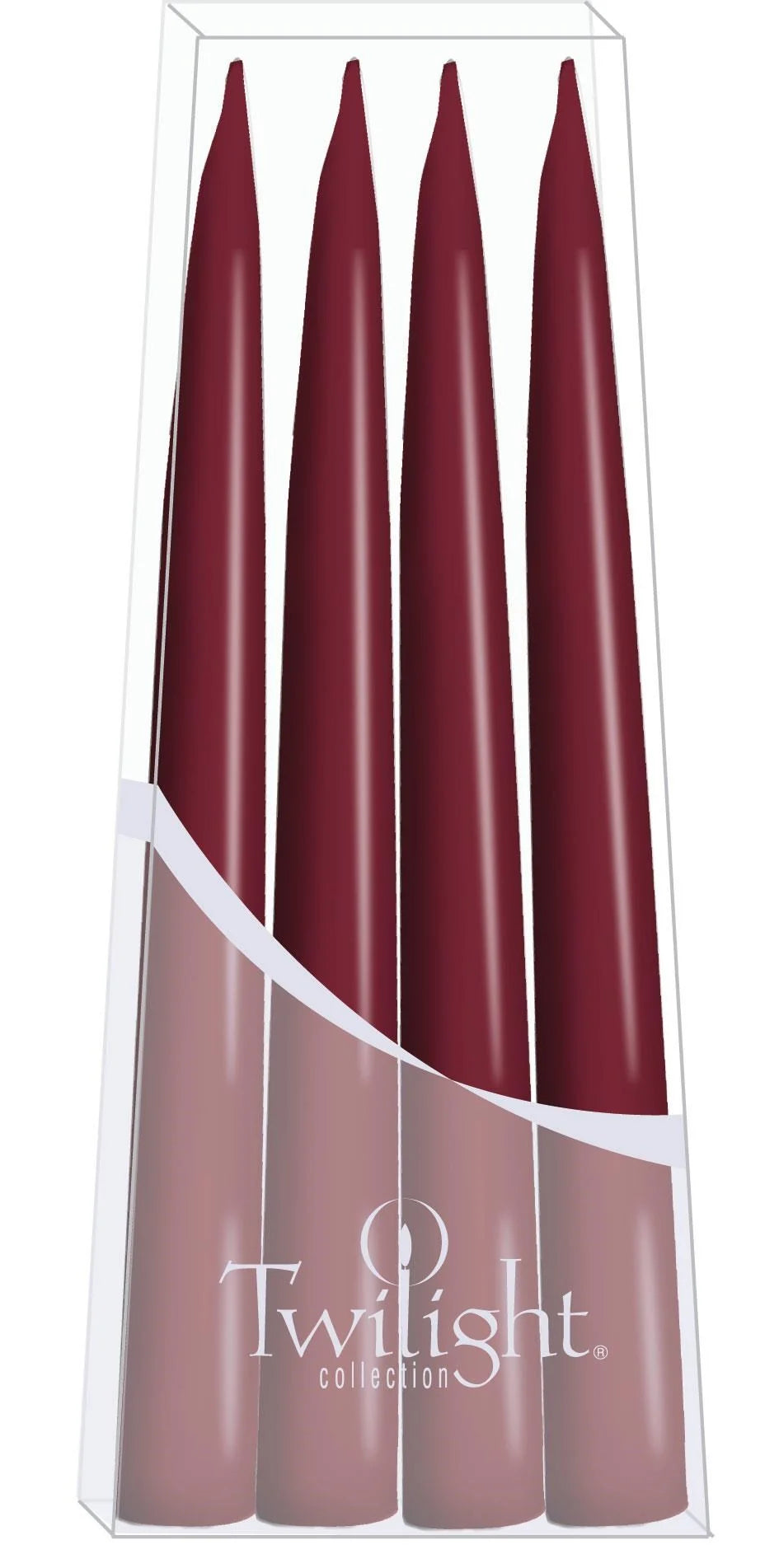 Twilight Candle 4-Pack 14" - Dark Red