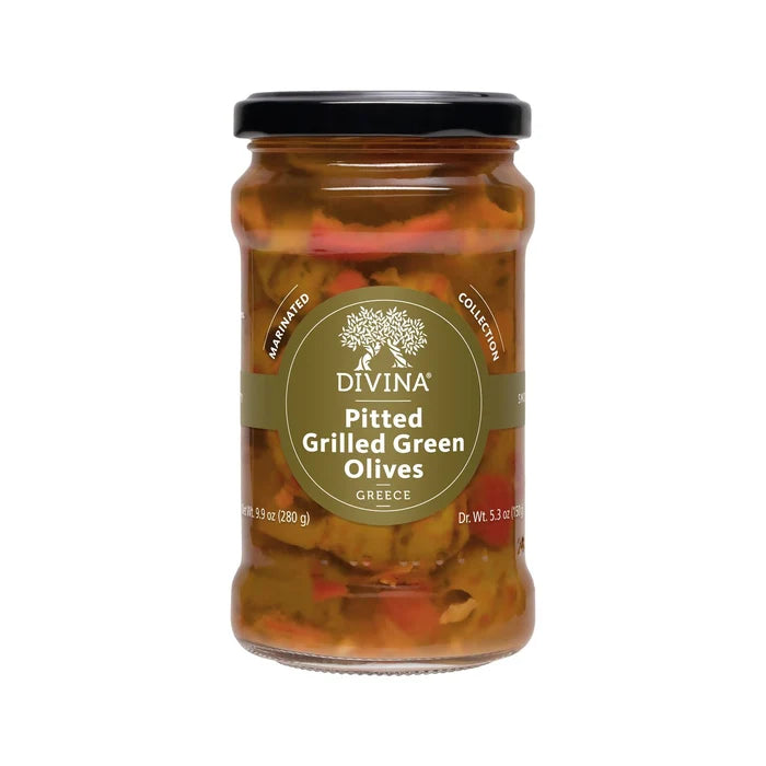 Divina Pitted Grilled Green Olives