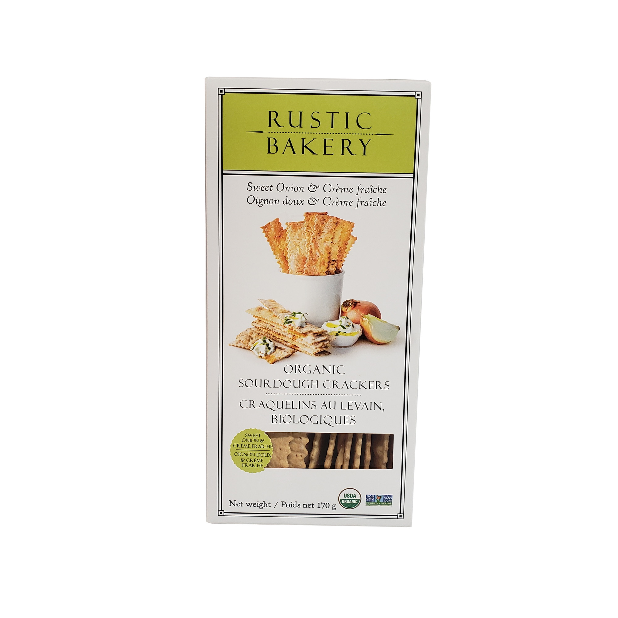 Rustic Bakery Flatbread Crackers -Sweet Onion & Creme Fraiche