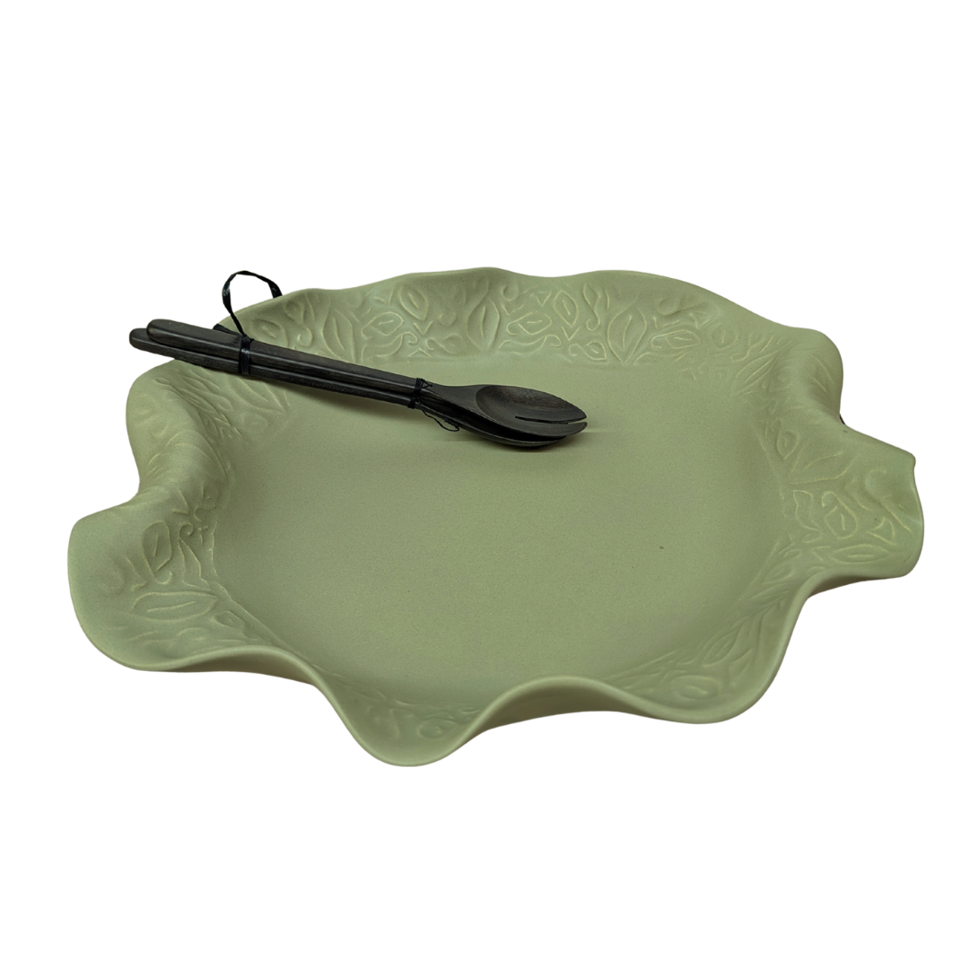 Hilborn Pottery Platter - Dusty Sage