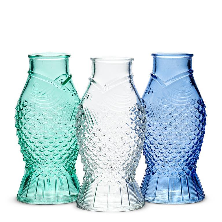 Abbott Small Glass Vase Fish - Assorted Colours