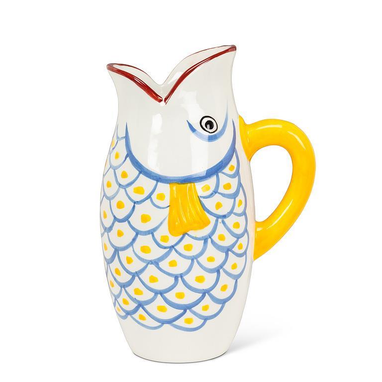 Abbott Blue Scaled Fish Jug 11"