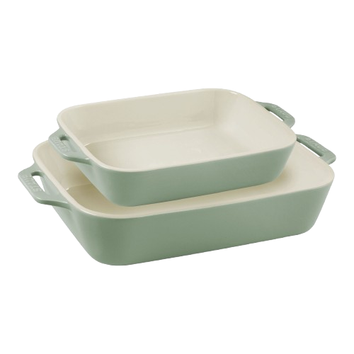 Staub Rectangle Baker Set - Eucalyptus (Set of 2)