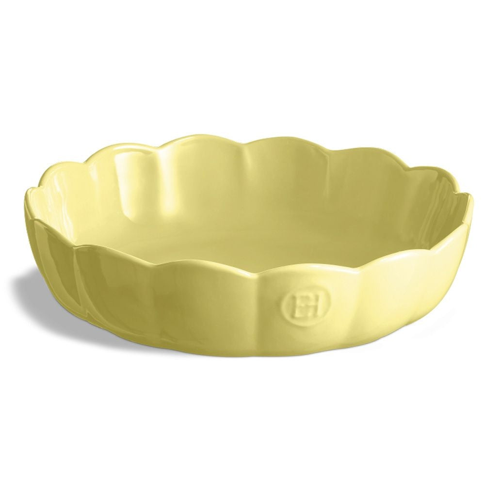 Emile Henry Round Dish 10.6"x2.5"  - Jaune Vanille