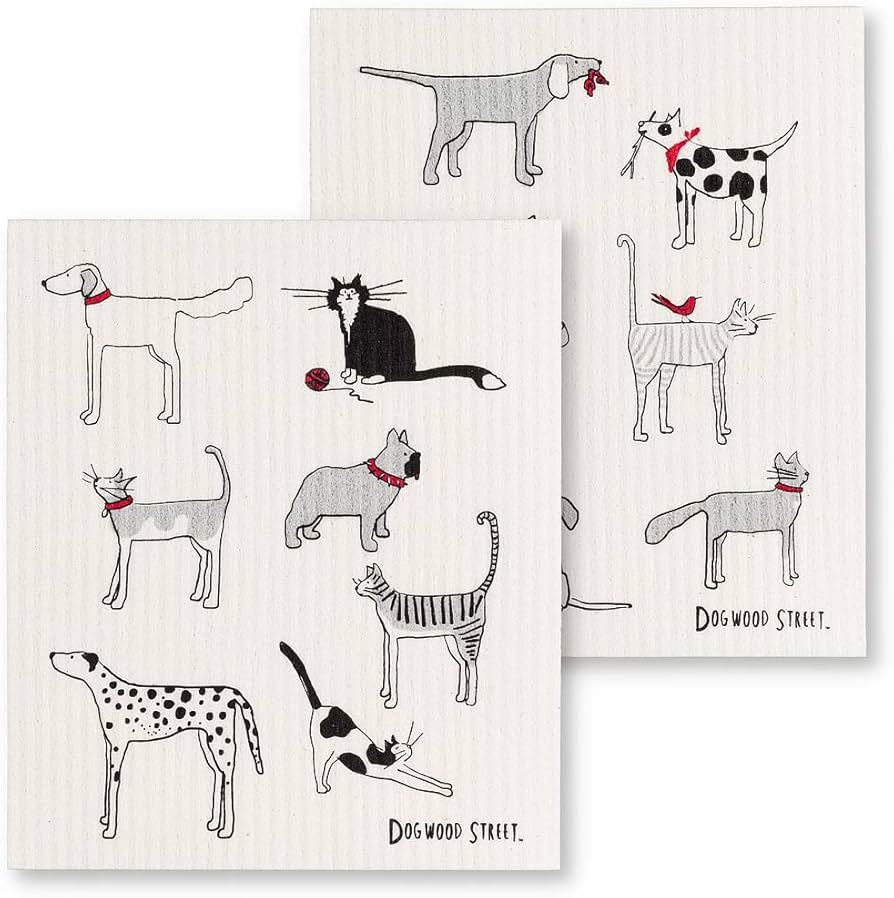 Abbott Swedish Dish Cloth - Cats & Dogs