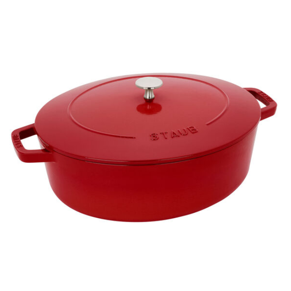 STAUB★29cm★赤 Staub Oval Cocotte Chubby 5.9Qt - Cherry - Jill's Table