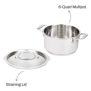 All-Clad Simply Strain Multipot with Straining Lid  6Qt