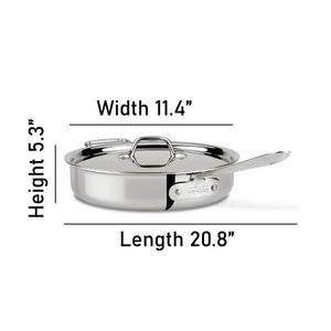All-Clad D3 Sauté Pan with Lid 3Qt