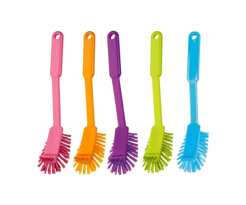 Port Style Dish Brush with Handle - Assorted Colours