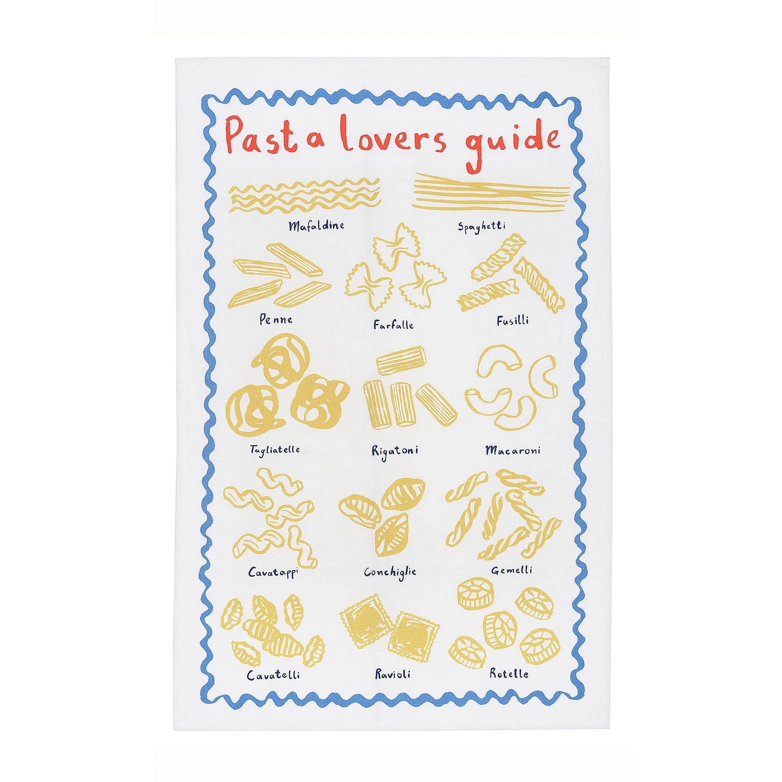 Ulster Weavers Pasta Lovers Guide Tea Towel