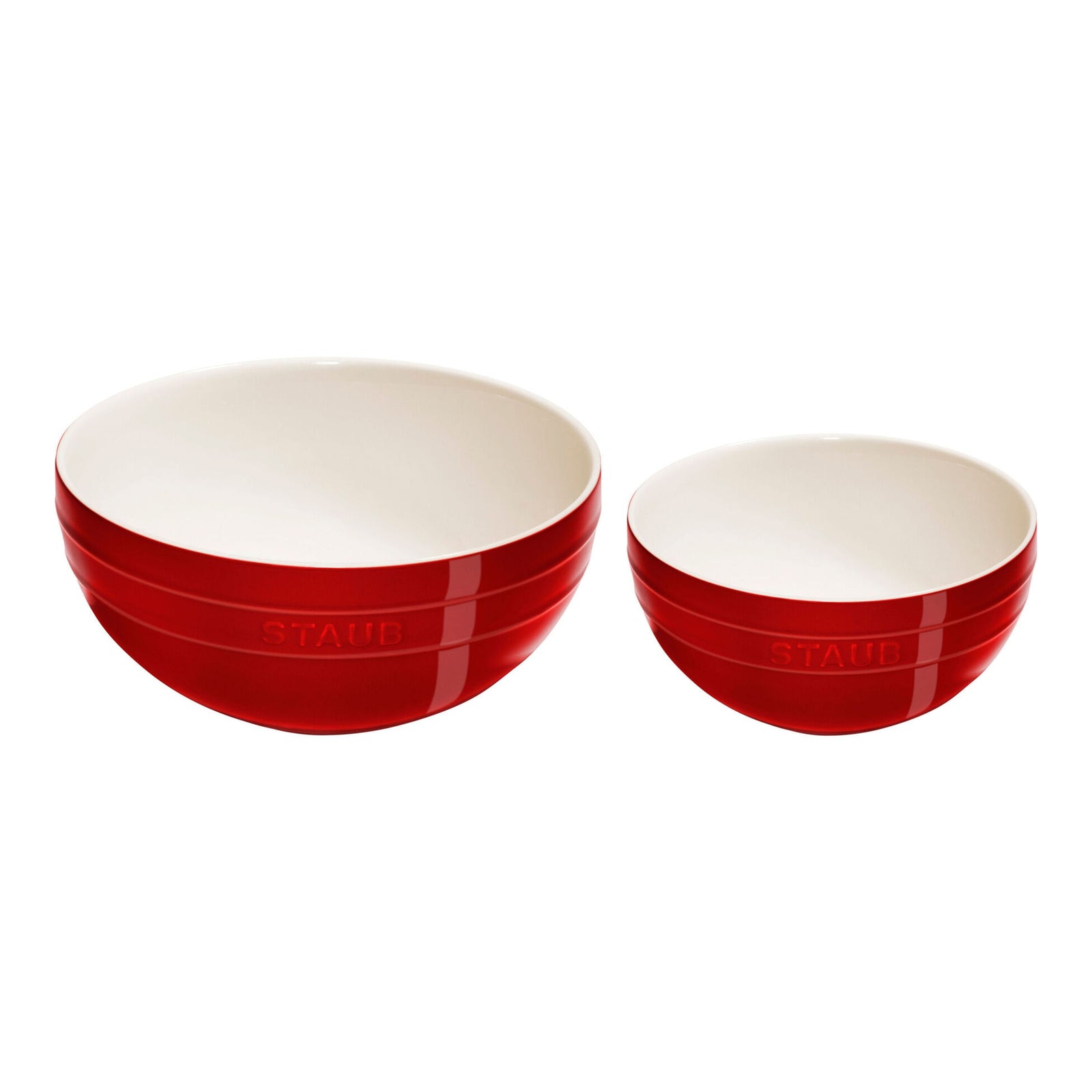 Staub 2-Piece Ceramic Mixing Bowl Set - Cherry