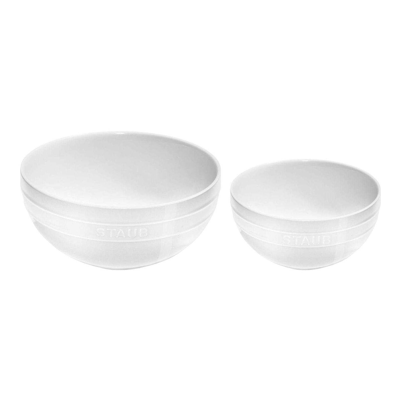 Staub 2-Piece Ceramic Mixing Bowl Set - White