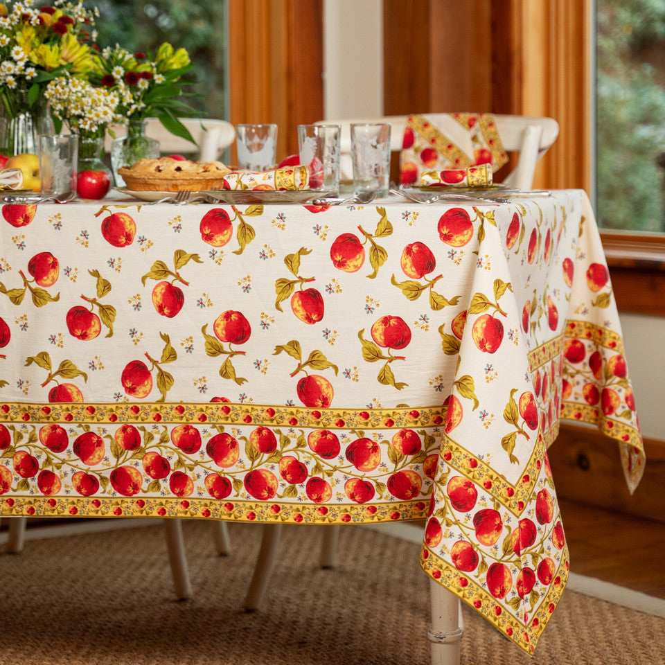 April Cornell 36x36" Tablecloth - Apple Ecru