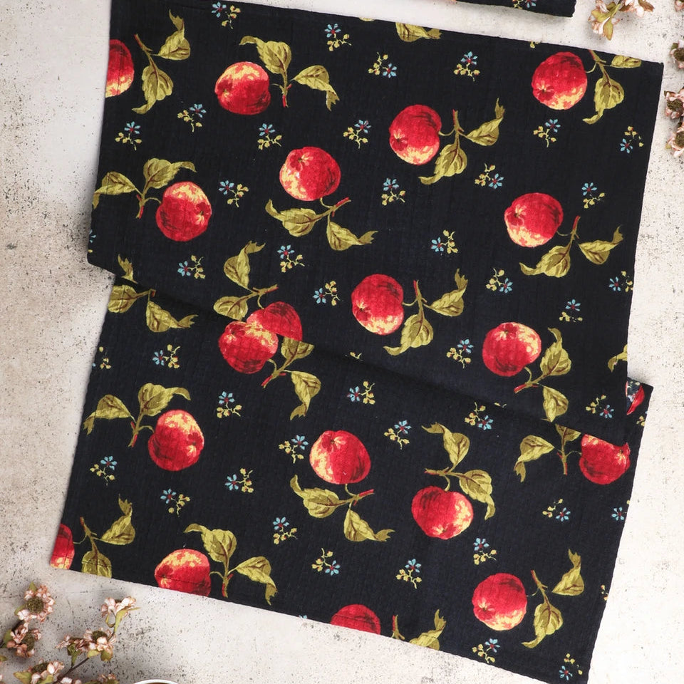 April Cornell Teatowel Set of 2 - Apple Black