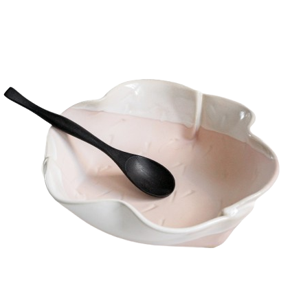 Hilborn Pottery Brie Baker w/Spoon - Blushing Pink