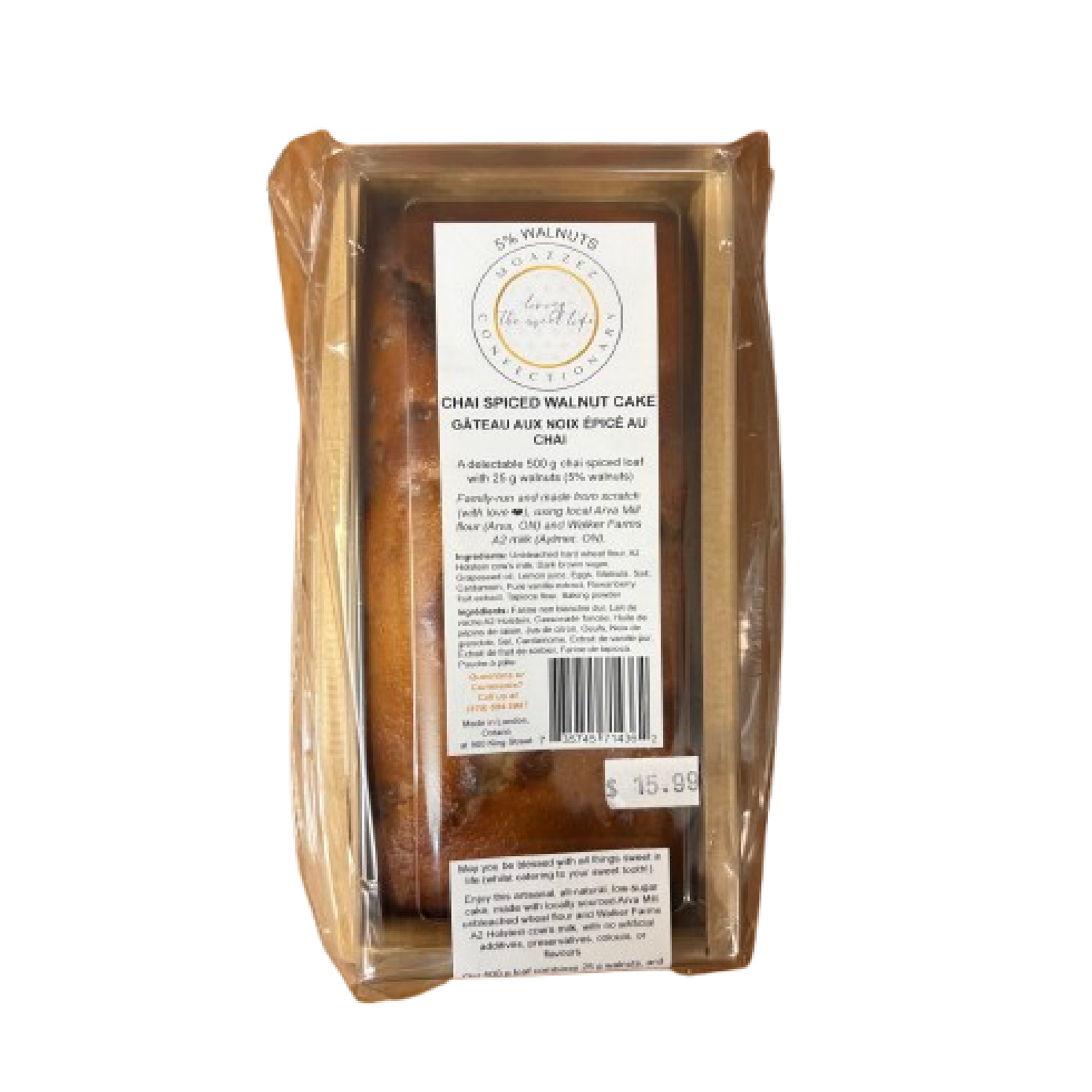 Moazzez Confectionary - Chai Spiced Walnut Cake