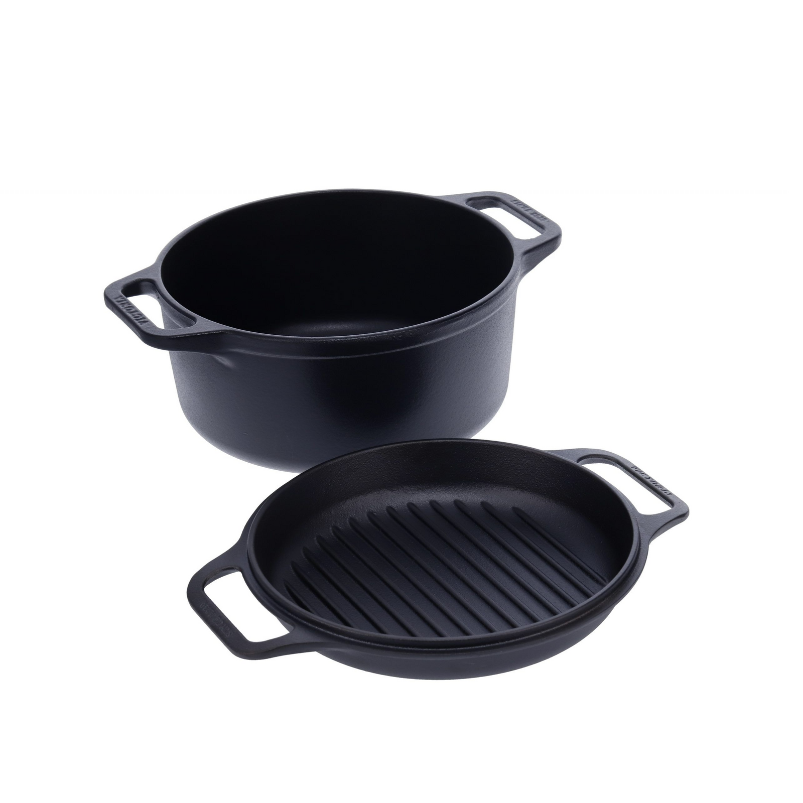 Victoria Cast Iron Double Dutch Oven - 6qt