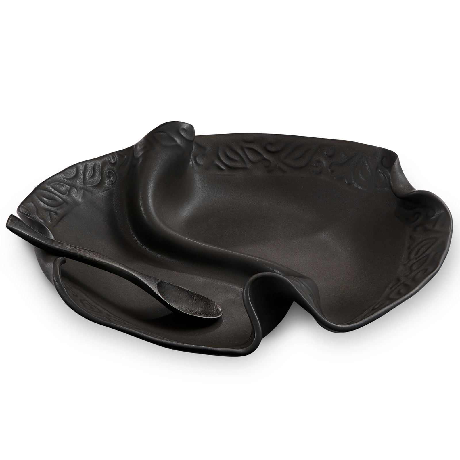 Hilborn Pottery Designs Ebony Condiment Bowl With Spoon