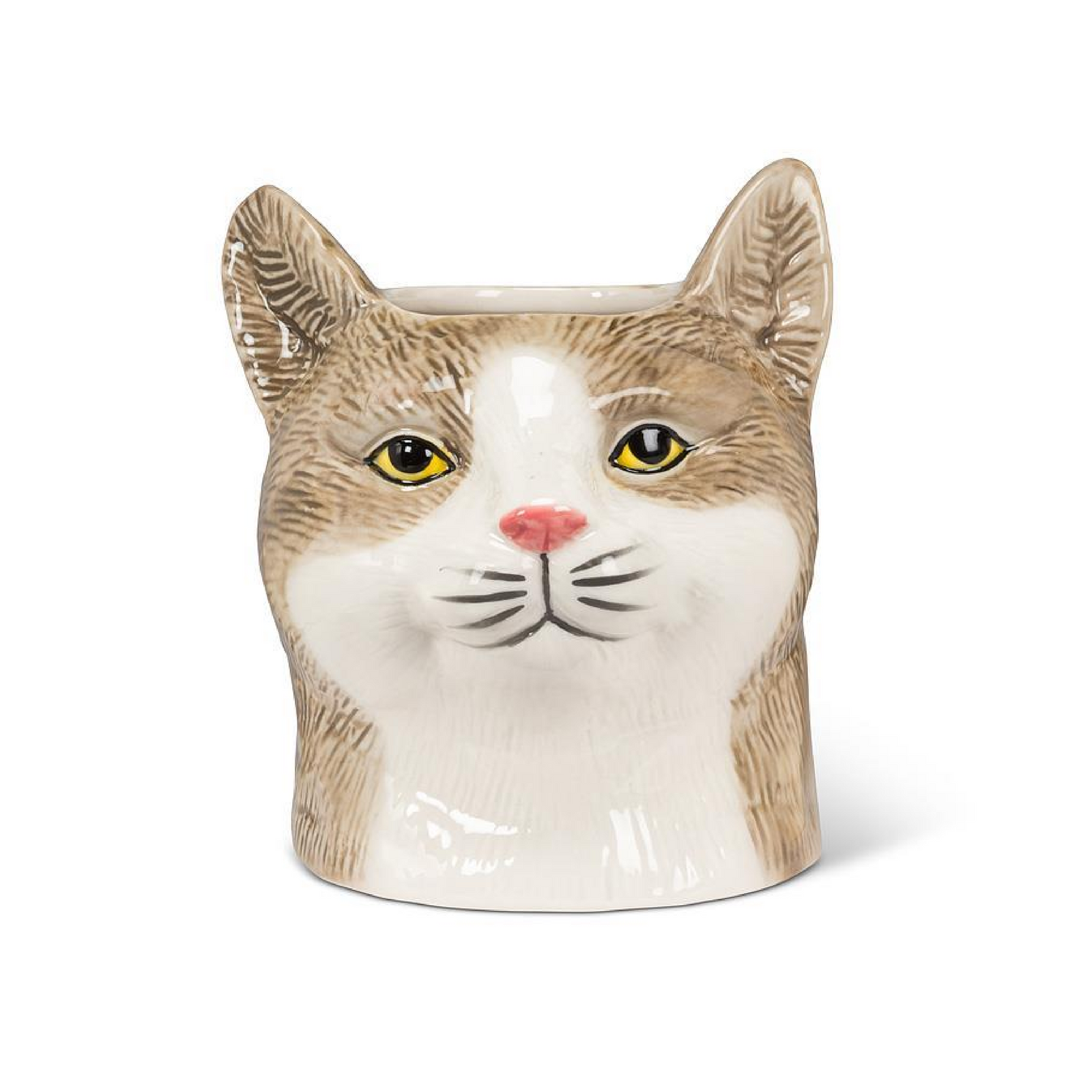 Abbott Tabby Cat Medium Planter