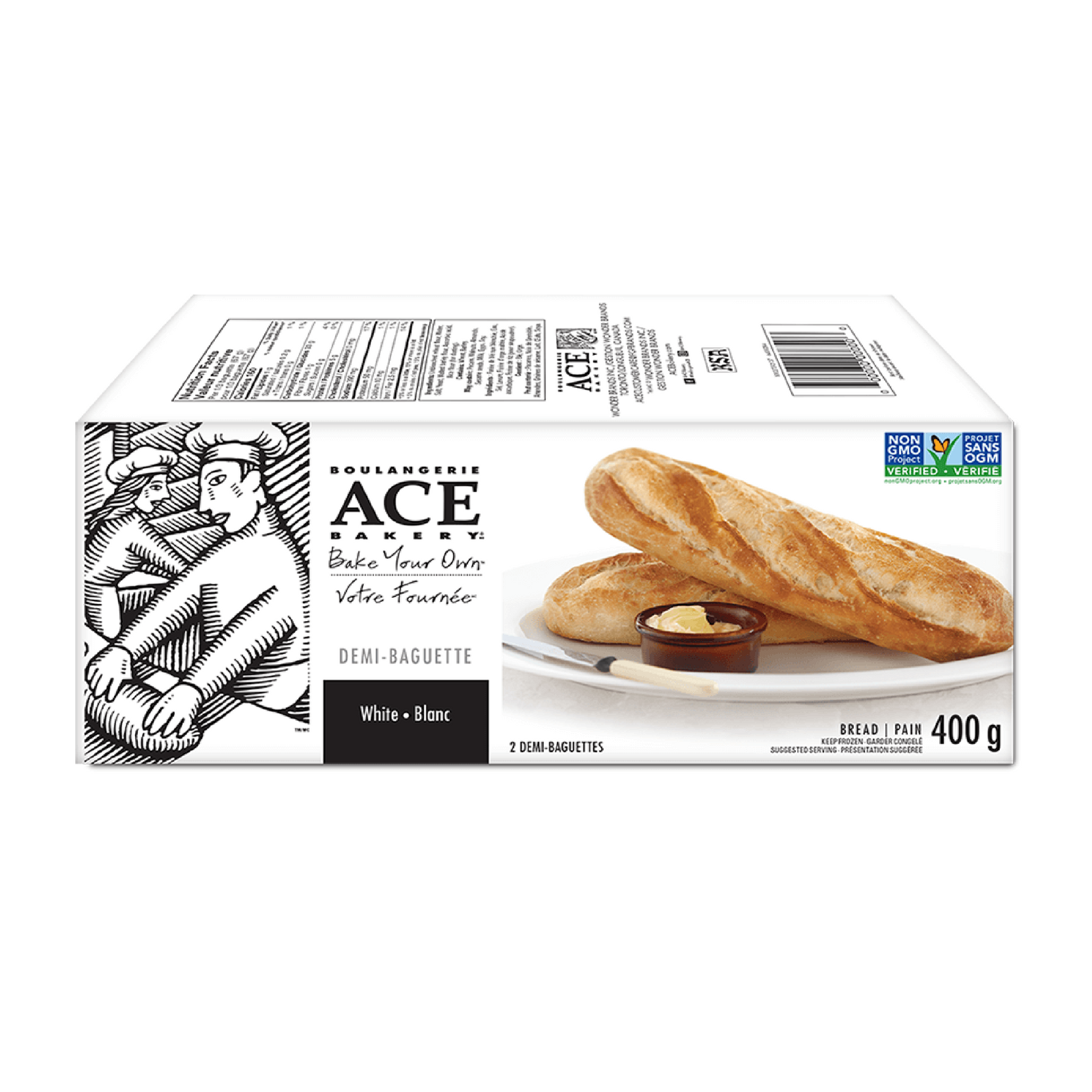 Ace Bakery - Frozen White Demi Baguette