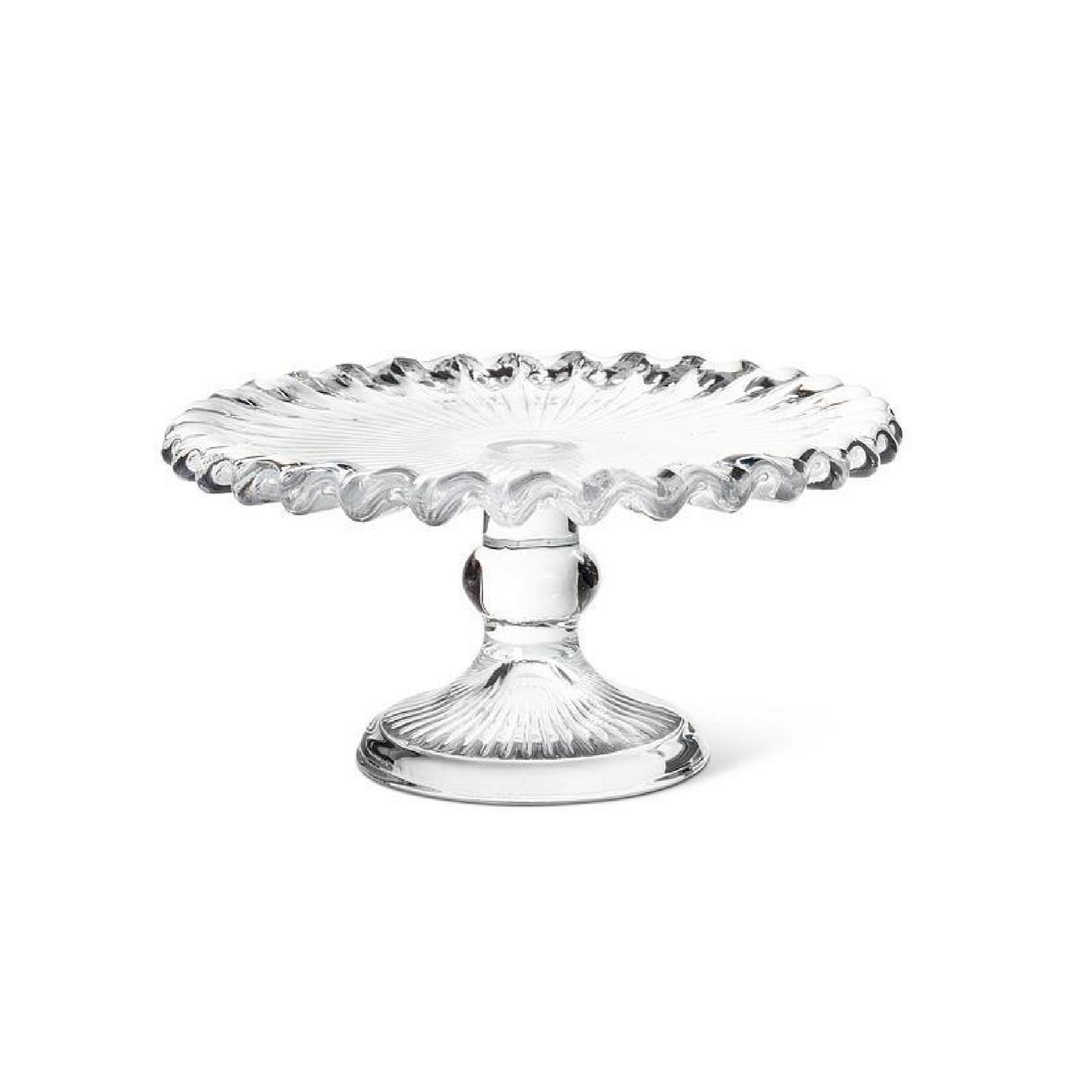 Abbott Glass Cake Plate 7"