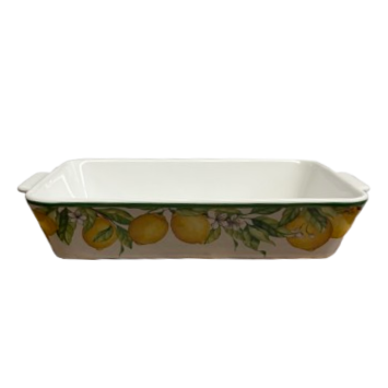Sara Cucina Rectangle Baker 11.25x7" - Fresh Lemons
