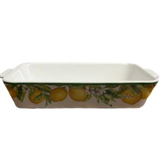 Sara Cucina Rectangle Baker 13.5x8.5" - Fresh Lemons