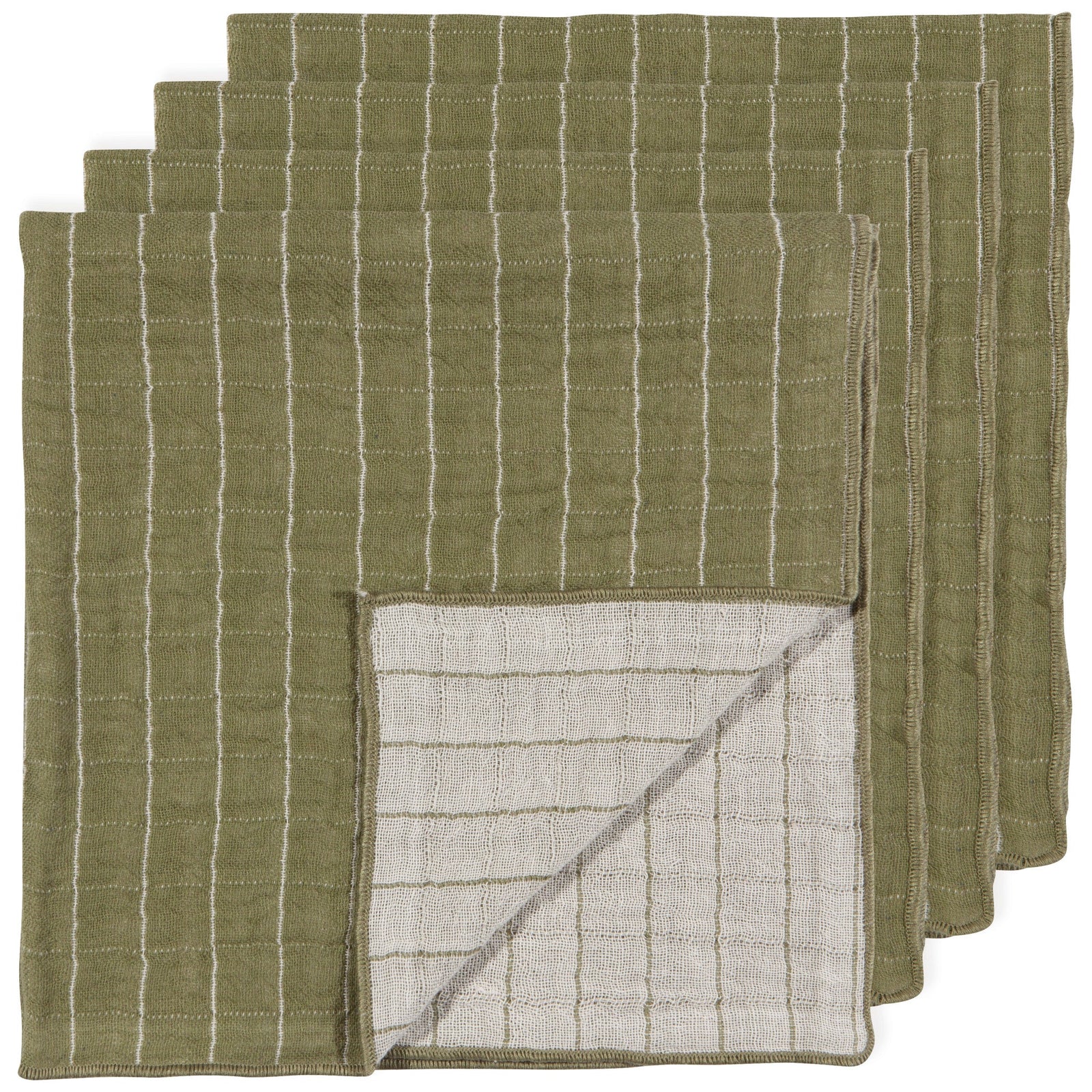 Danica Double Weave Napkins - Olive Branch (S/4)