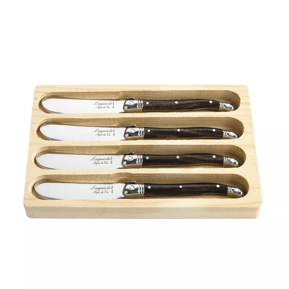 Laguiole - Dark Wood Butter Knives (4pc)