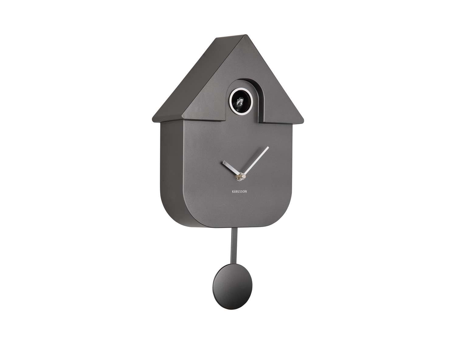Modern Cuckoo Clock - Metallic Grey