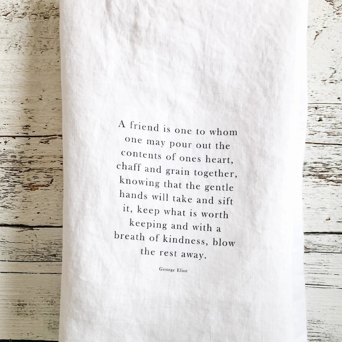 Studio On Tenth Linen Tea Towel - George Eliot Quote