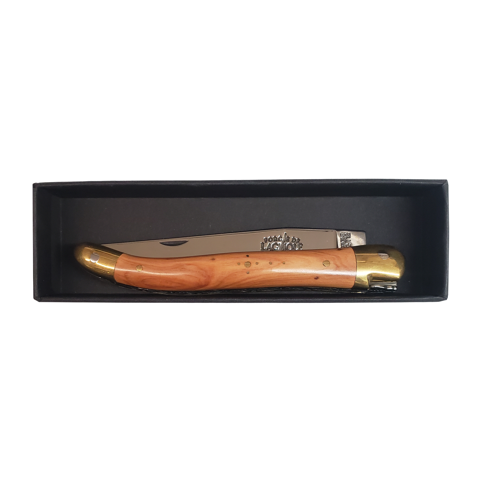 Forge de Laguiole Pocket Knife with a Juniper Wood Handle