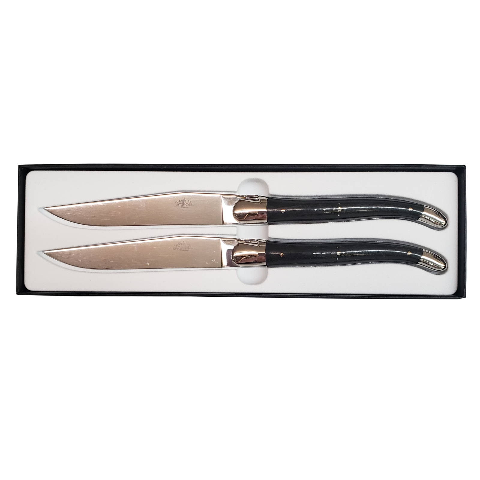 Forge de Laguiole Table Knife Set with Ebony Handle (Set of 2)
