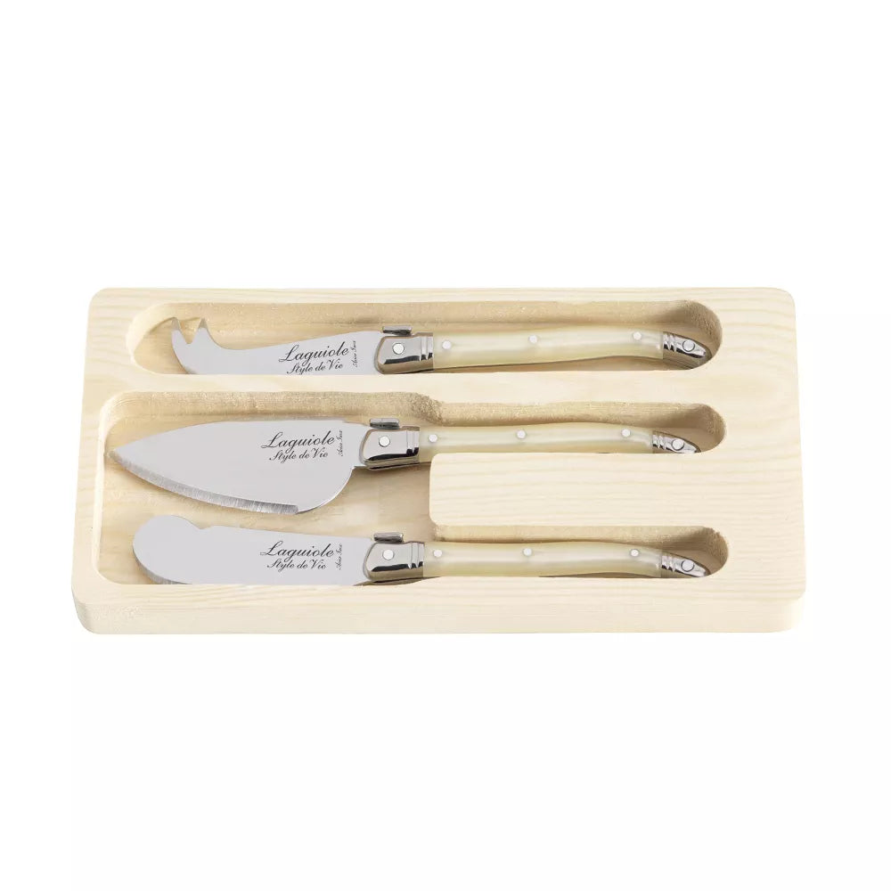 Laguiole - Pearl Cheese Knife Set (3pc)