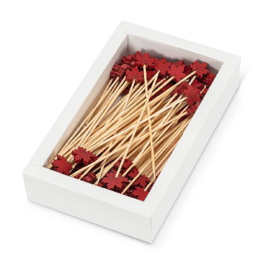 Abbott Cocktail Picks - Red Maple Leaf