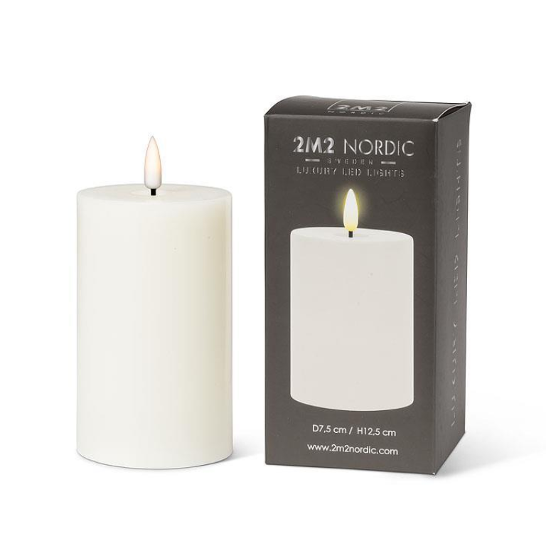 2M2 LED Candle Pillar 3x5" - Ivory